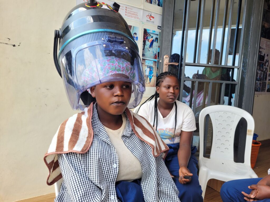 Dream Village Rwanda Program hair dressing